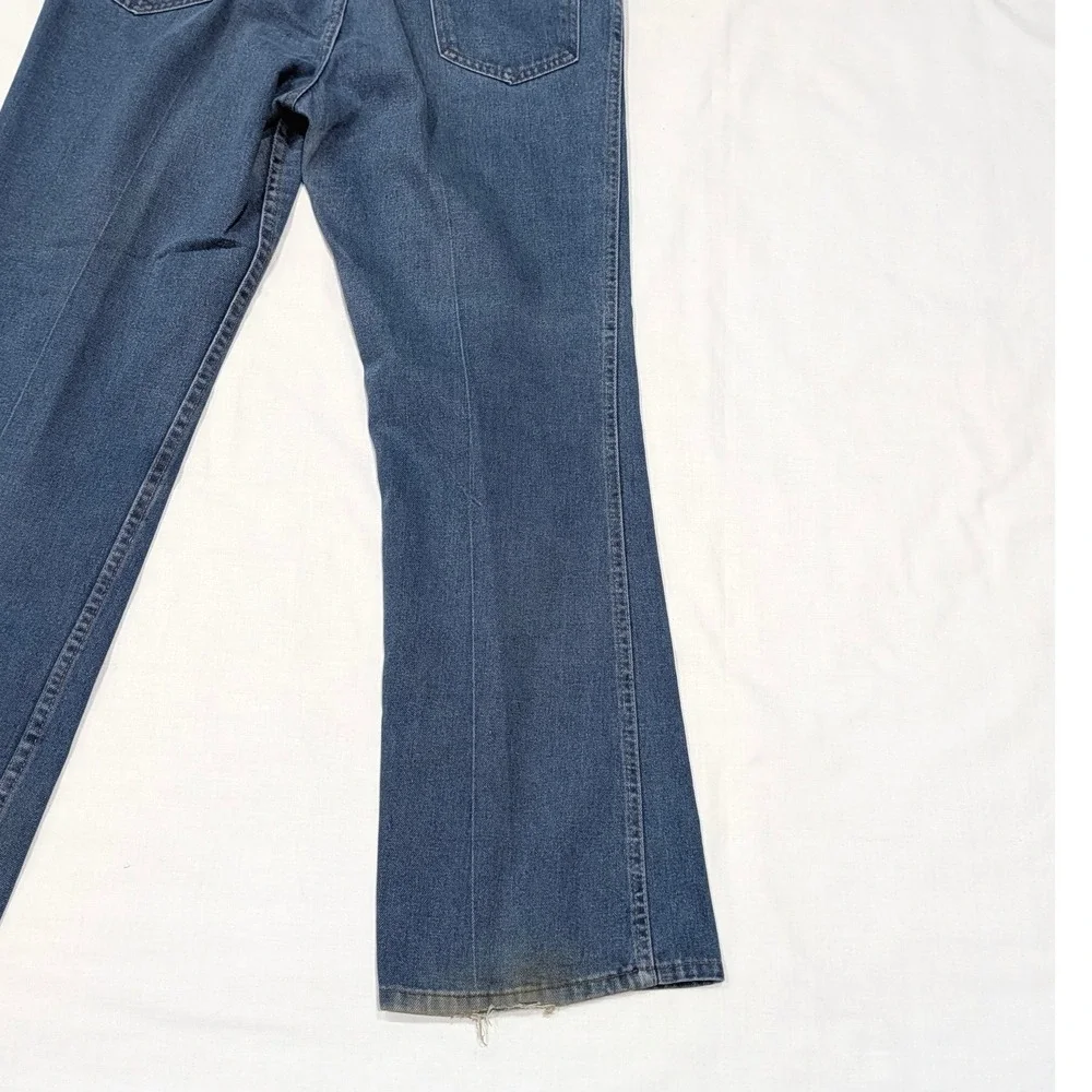 Vintage Levi's Movin On Jeans Mens 35x31 Medium Wash Embroidered Straight Denim